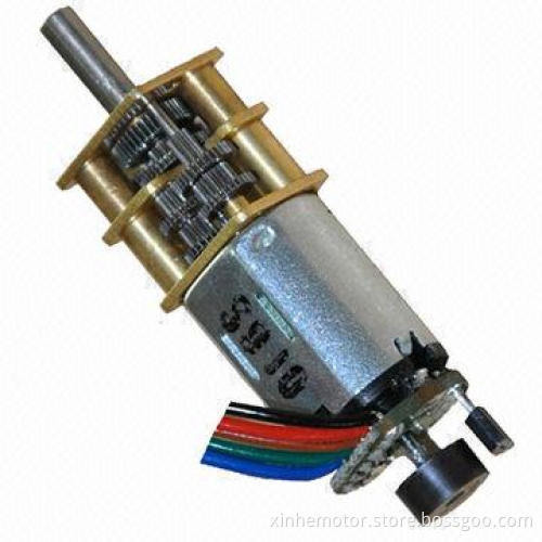 Encoder DC Gear Motor Box with High Efficiency, Long Lifespan, Large Torque, Encoder 12CPR